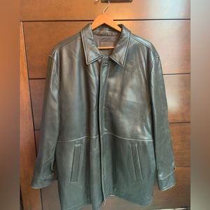Saxony Brown Leather Jacket